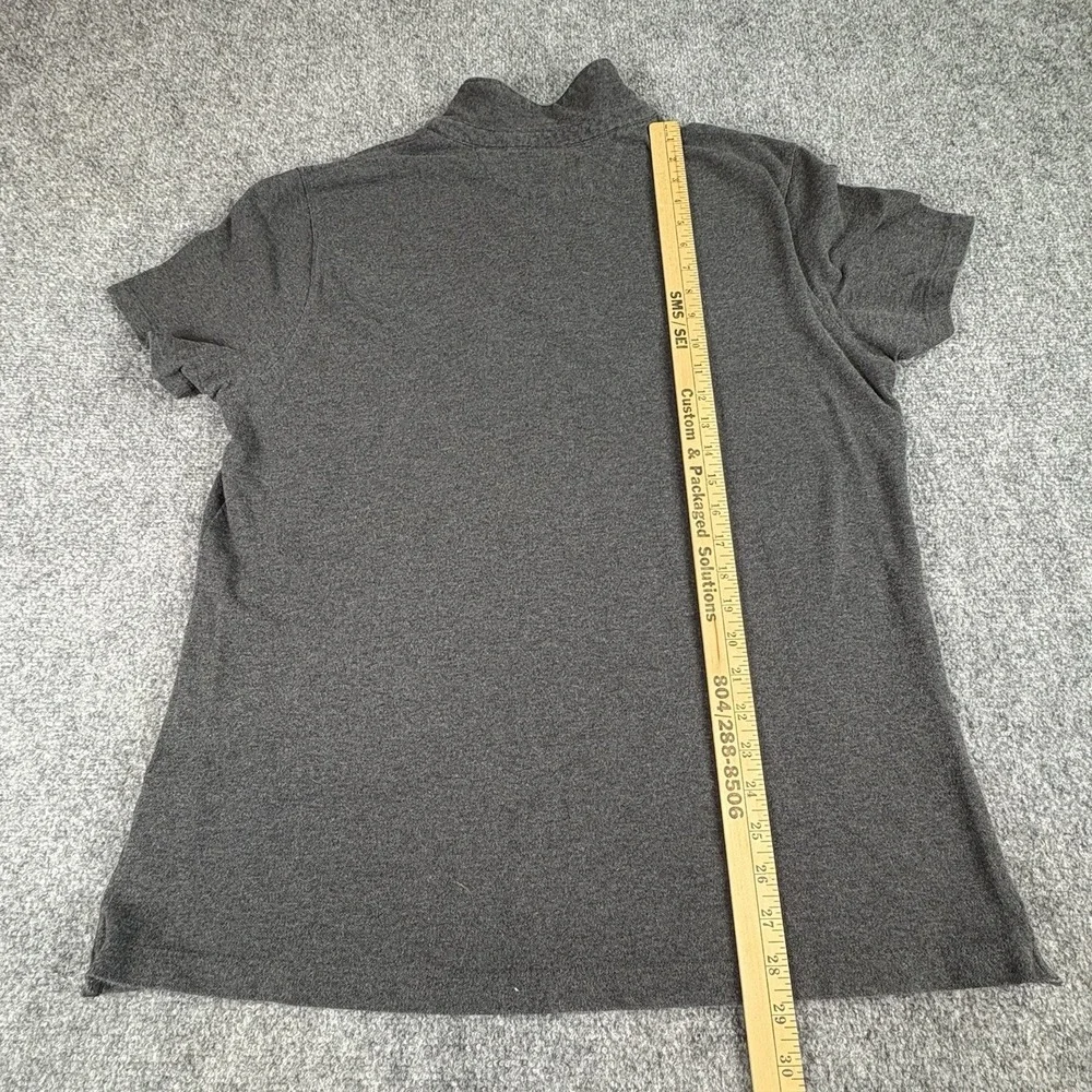 Banana Republic Polo Shirt Men's L‎ Charcoal Piqué Wicking Classic Golf Career